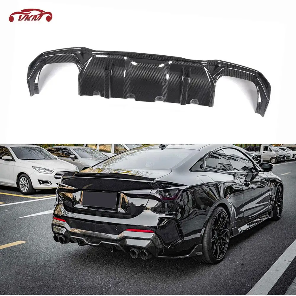 

For BMW 4 Series G22 G23 Coupe 2021+ Rear Diffuser Back Bumper lip Protector Extension Car Bodykits Accessories Dry Carbon Fiber