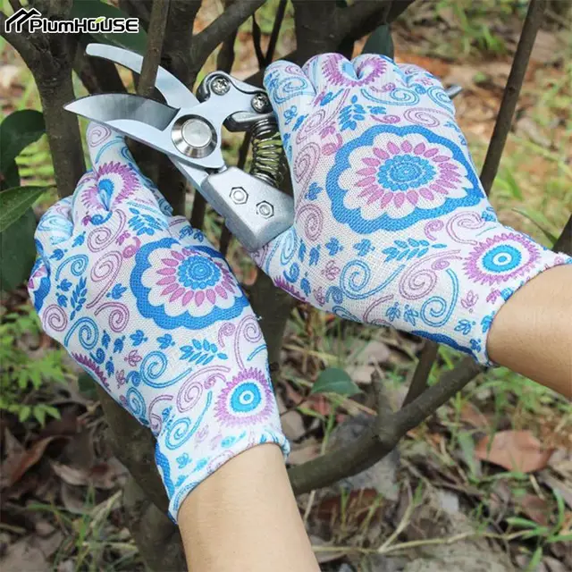 Ültetési Udvar Tisztítása Pálma Bevonatú Virágkesztyűs Nők Nem Csúszás Kesztyű Háztartási Munkavédő - Image 4