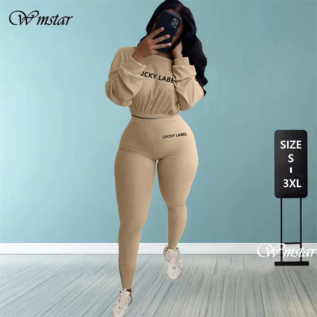 2 Piece Set Women Legging Crop Top