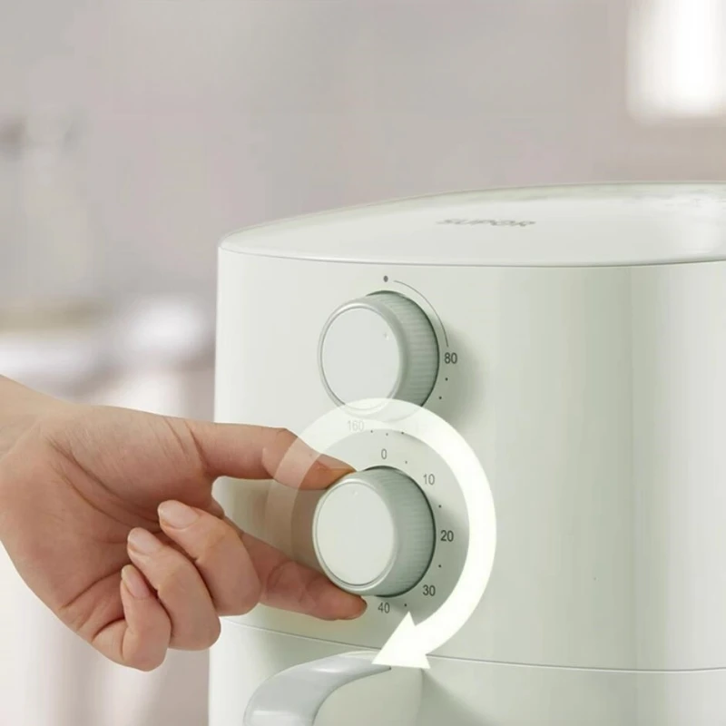 SUPOR 220V Air Fryer Household 4.2L Without Turning Multifunctional Electric Fryer Double Knob Oven French Fries Oil-Free Fryer 5