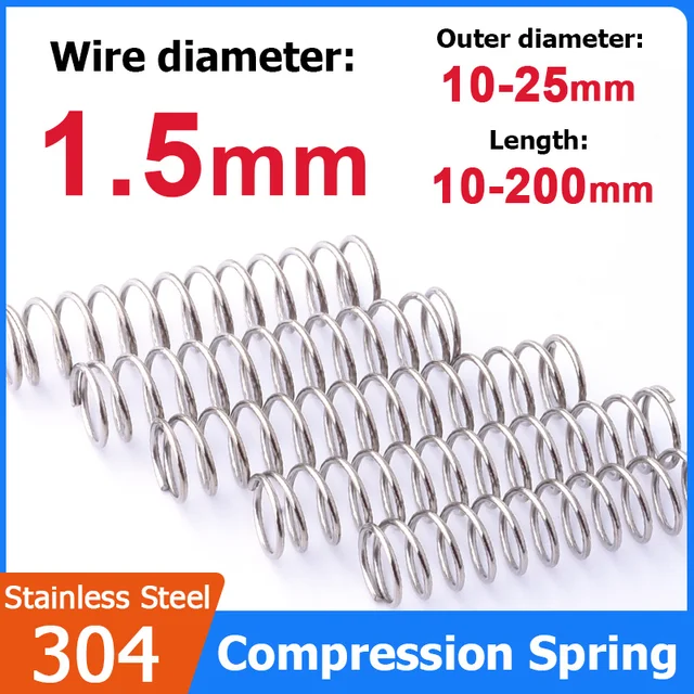 2 Pcs Dual Hook Tension Spring 4 X 40 X 100mm, Wire Diameter 4mm, OD