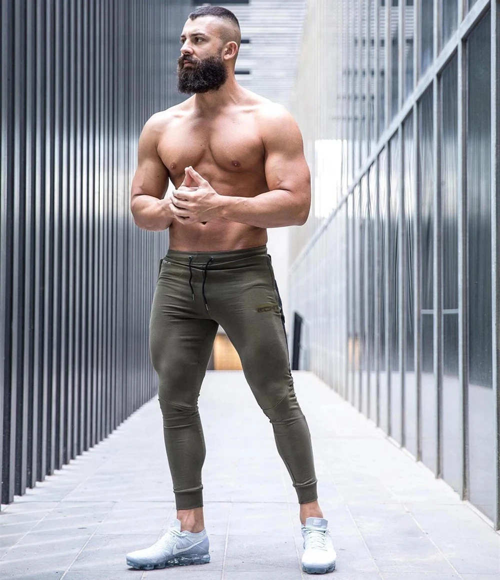 Gym Skinny Jogger Pants Men Running Sweatpants Fitness Bodybuilding Training Track Pants Sportswear Male Cotton Jogging Trousers 4