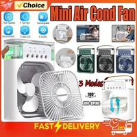 Portable Humidifier Fan Air Conditioners USB Electric Fan LED Night Light Water Mist Fun 3 In 1 Air Cooler Humidifie For Home 1