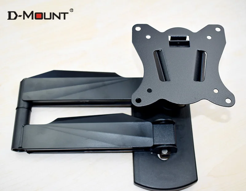 D-MOUNT LCD-500 풀 모션 10-27 평면 패널 LED LCD 디스플레이 TV 벽걸이형 VESA 100*100 75X75 10KG 모니터 홀더 지원