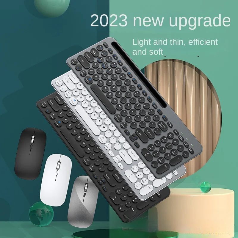709 Dual-Mode Wireless Keyboard & Mouse Set Type-C Charging, Scissor Switch Design, Compatible with PC/Laptop/Tablet