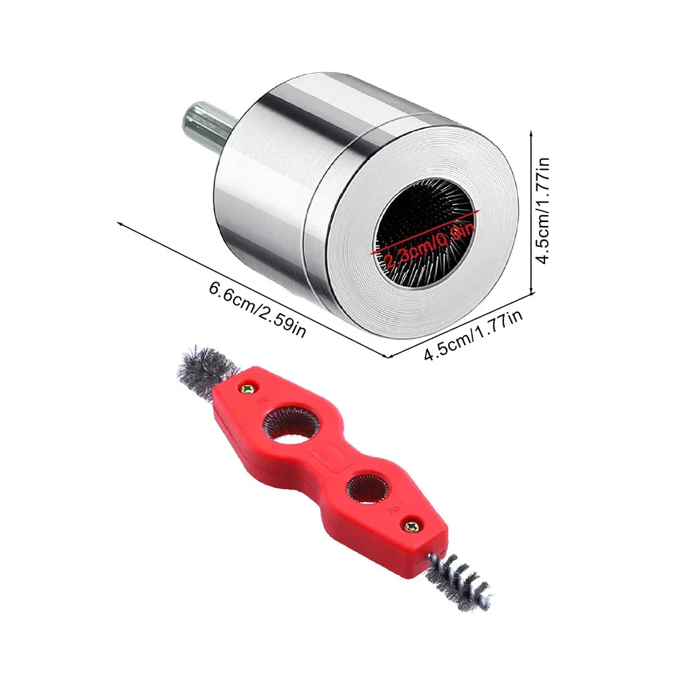 Metal Copper Pipe Cleaner Tube Cleaning Brush For Plumbers Electric Drill Bit Plumbing Cleaning Dual Head Battery Brush cleaning brush wire brush cleaning tool pipe brush