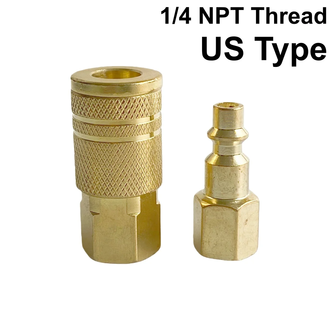 ข้อต่อสายลมแบบเกลียวตัวเมีย 1/4 NPT แบบอเมริกัน สำหรับเครื่องมือลม 1