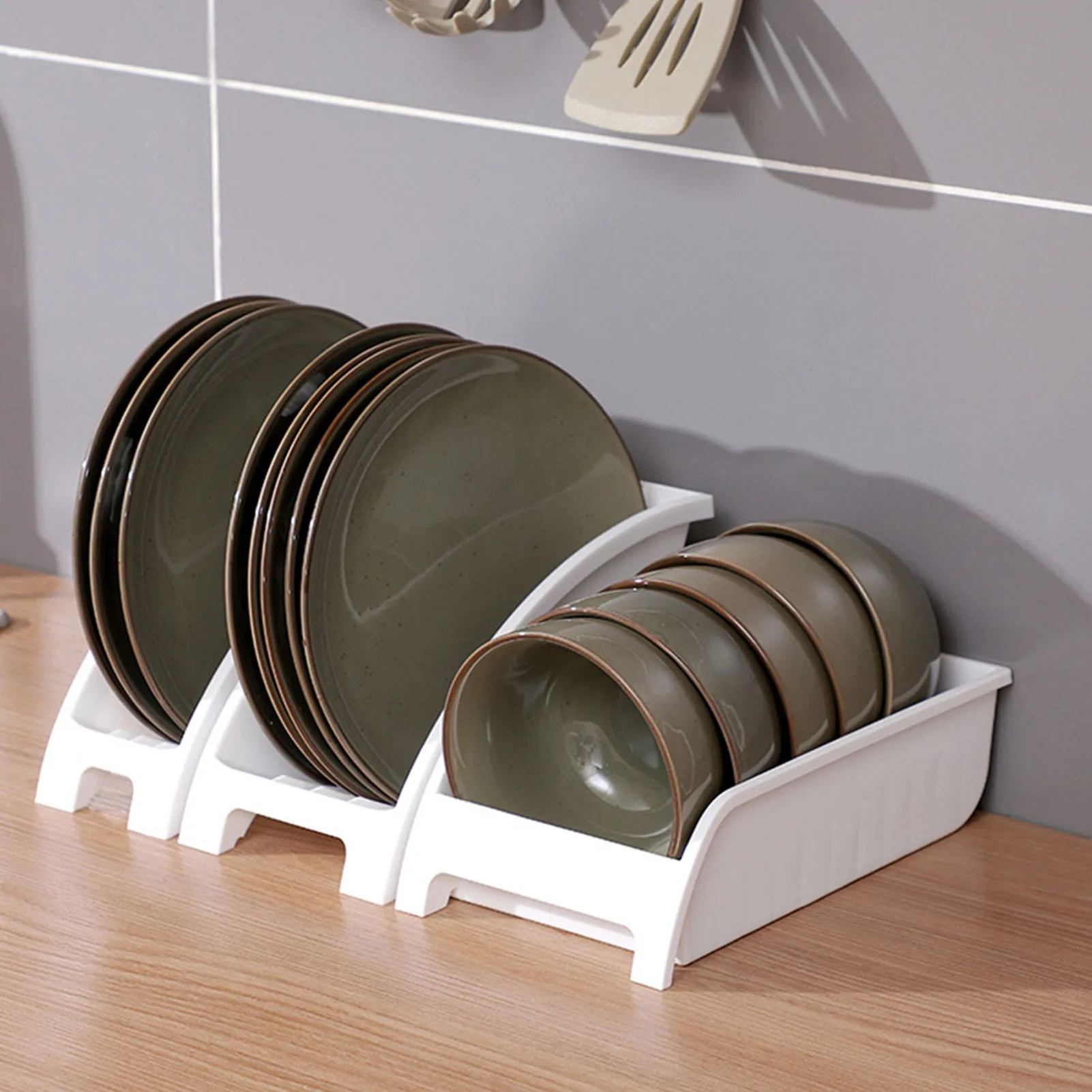 

Dish Drying Rack Dish Drainer Kitchen Draining Dish Racks Organizer Plate Storage Holders For Countertop Card Slot Design