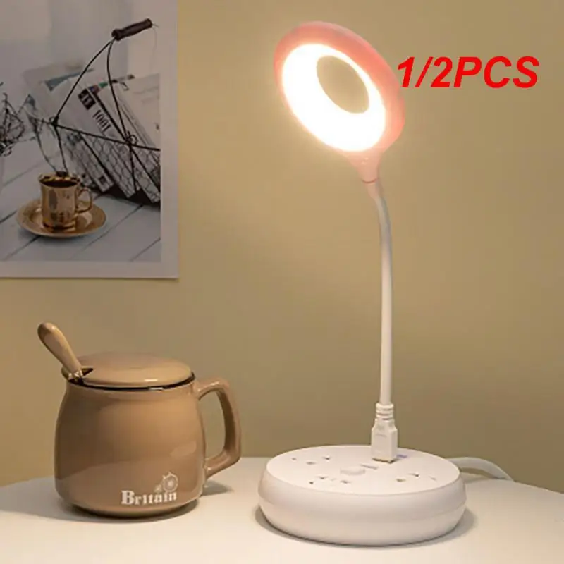 

1/2 шт., портативная Настольная лампа с USB-портом