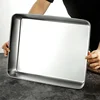 Thicken Stainless Steel Food Storage Tray Rectangular Deep Plates Fruits Bread Cakes Steamed Sausage Dishes Kitchen Cooking Tool 2