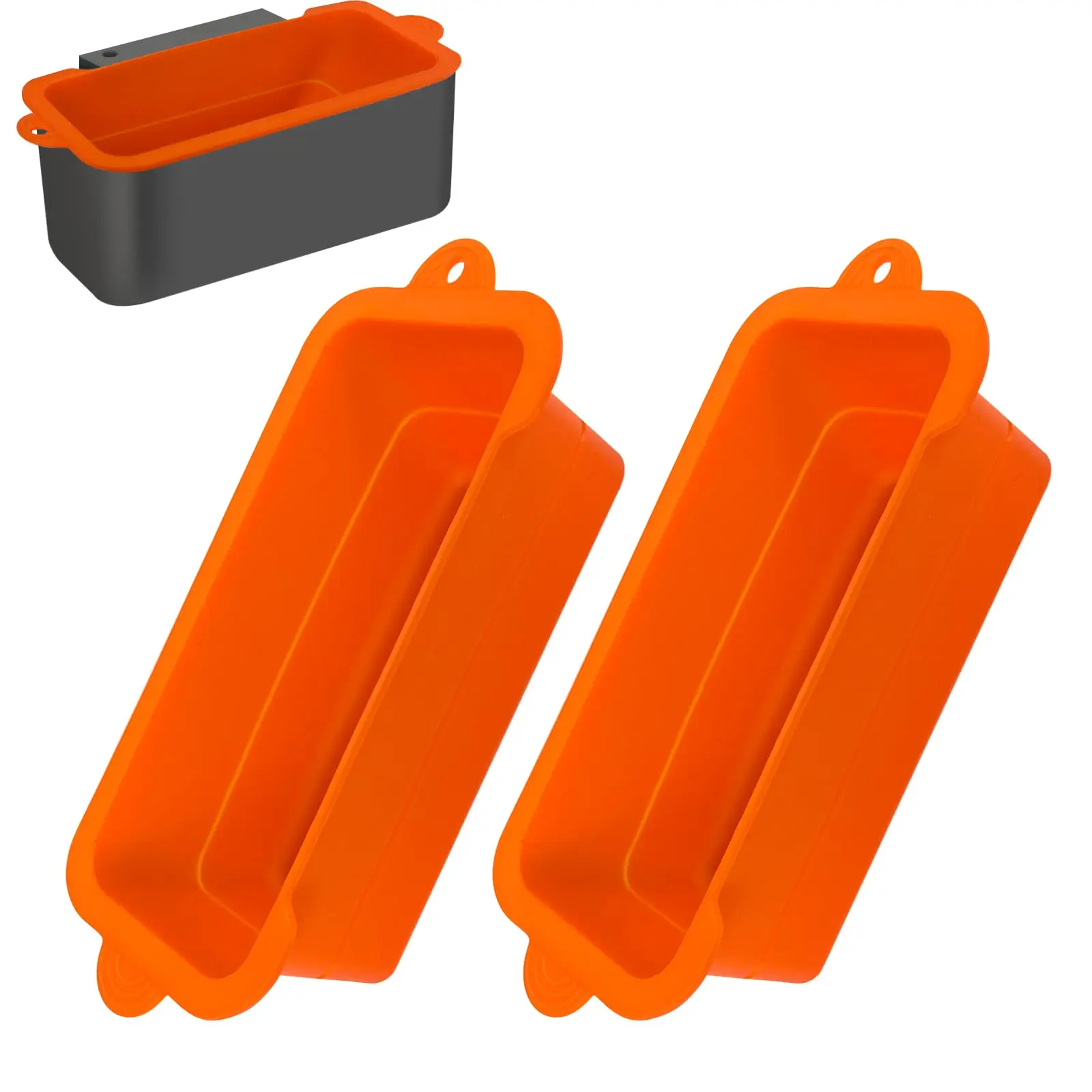 2 PCS Silicone Grease Cup Liners for Blackstone 36 28 22 17 Inch Griddle,Reusable Grease Catcher Cup Liner Grill Tray