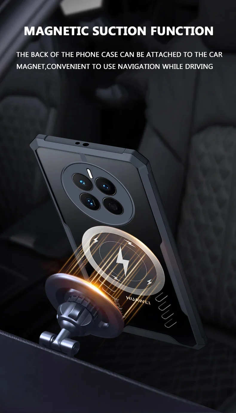 Huawei Mate 60 30 40 50 Pro Plus Langaton Lataus Grafeeni Lämmöntuotto Auton Adsorptio Takakansi Läpinäkyvä Kova Suojakuori_voghion.com