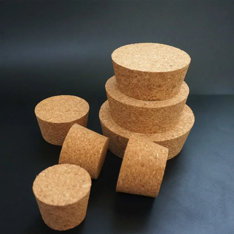 Lab Bottle Stopper 2Pcs/Lot Lab Big Size Wood Cork Cap Thermos Bottle Stopper Essential Oil Pudding Glass Bottle Lid