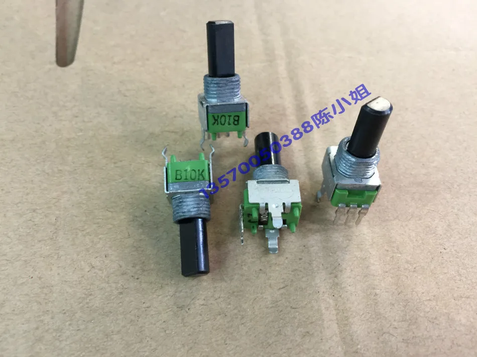 

2PCS/LOT Taiwan ALPHA brand potentiometer RK09, B10K shaft length 17MM