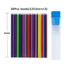 36Pcs/box 2.0mm Multicolour Automatic Pencil Lead School Office Sketching Painting Writing Stationery Supplies Smooth Writing 6