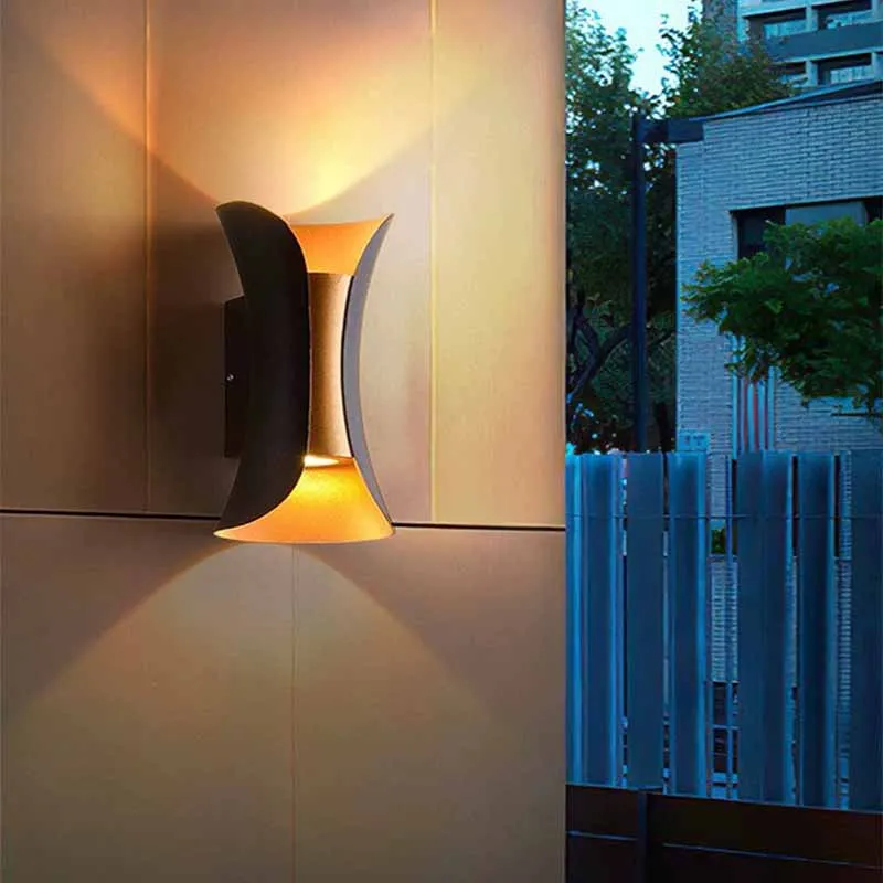 Simple Outdoor Small Waist Wall Lamp Outdoor Double Head Wall Lamp Light Luxury Indoor Stair Courtyard Bedside Bedroom