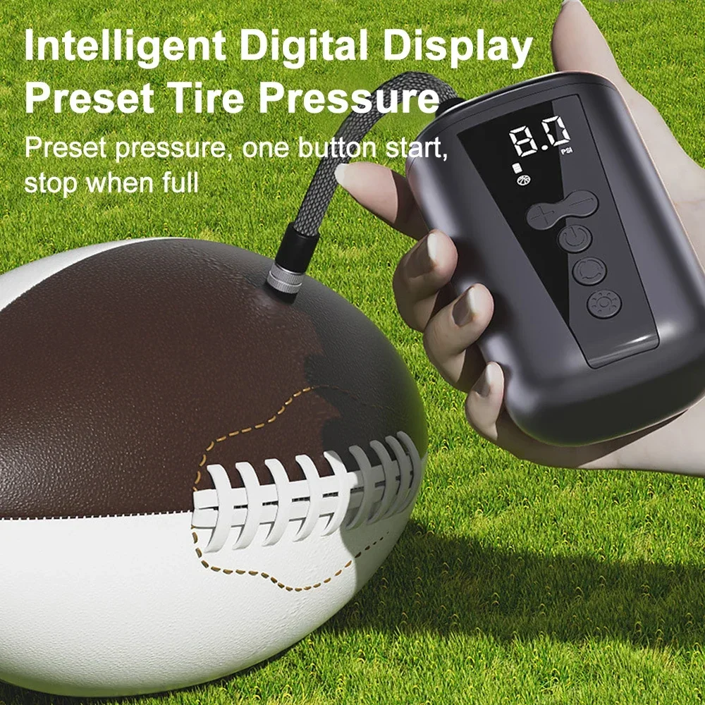 Ball Electric Pump 2000mAh Wireless Tire Car Inflatable Pump Multi-functional Valve Basketball Football Volleyball Air Pumps