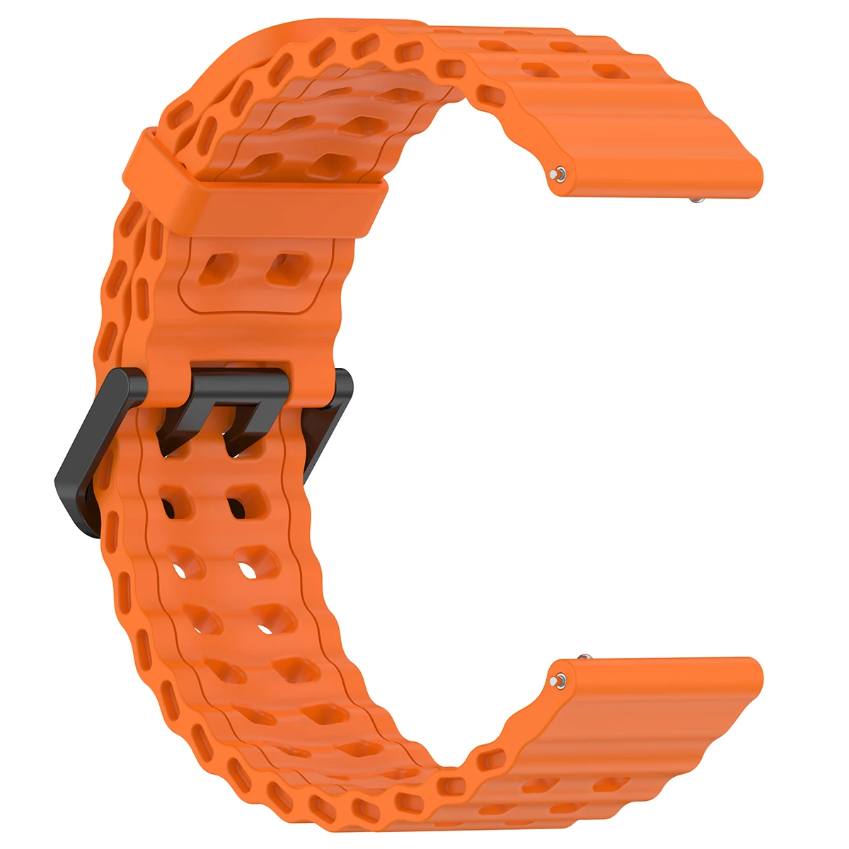 Breathable Silicone Smartwatch Strap - Adjustable 22mm & 24mm Band