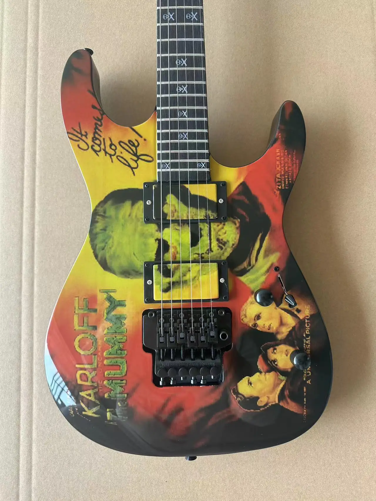 

Customized electric guitar from high-end factories, rose wood fingerboard, peach blossom wood body, fast delivery, free shipping