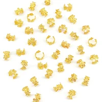 40Pcs Vine Leaf Shaped Alloy Hair Braid Ring Vintage Hair Pin For Dreadlock Women Girls summer Hair Accessories Loc Hair Jewelry 2