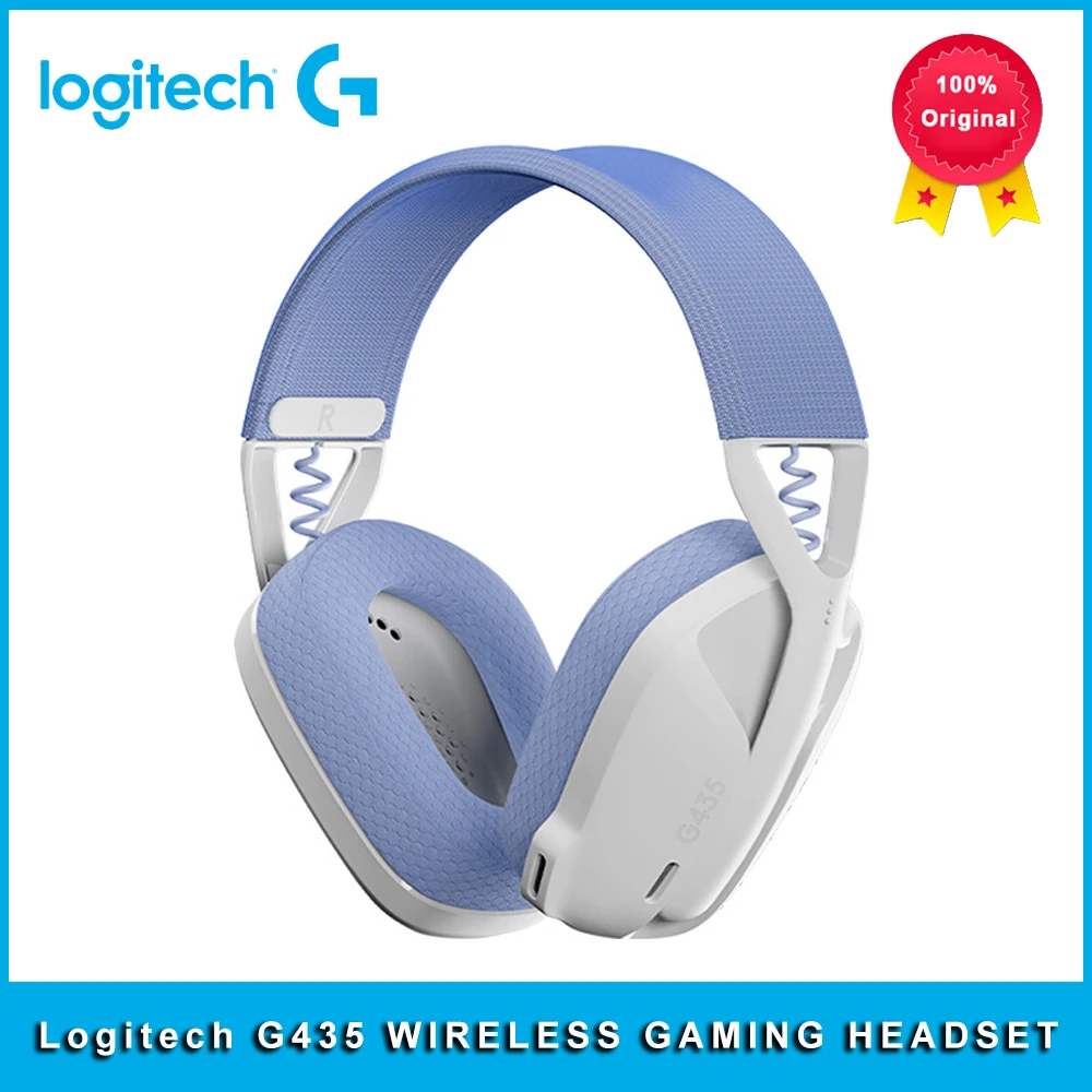 Logitech-auriculares inalámbricos G435 LIGHTSPEED para videojuegos, cascos  con sonido envolvente 7,1, Bluetooth, compatibles con juegos y música