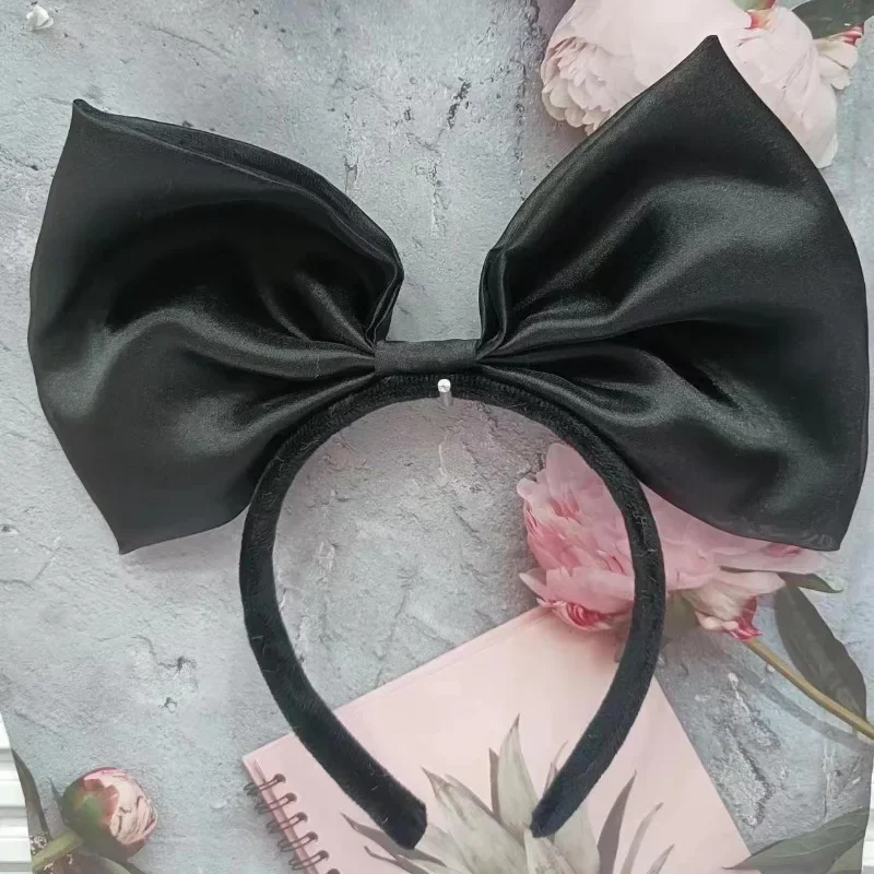 1-15PCS Neue Super Große 3D Bogen Stoff Haar Hoop Süße und Nette Haar Clip Foto Übertrieben kopf Hoop Zeigen Kleine Gesicht – Detail 1