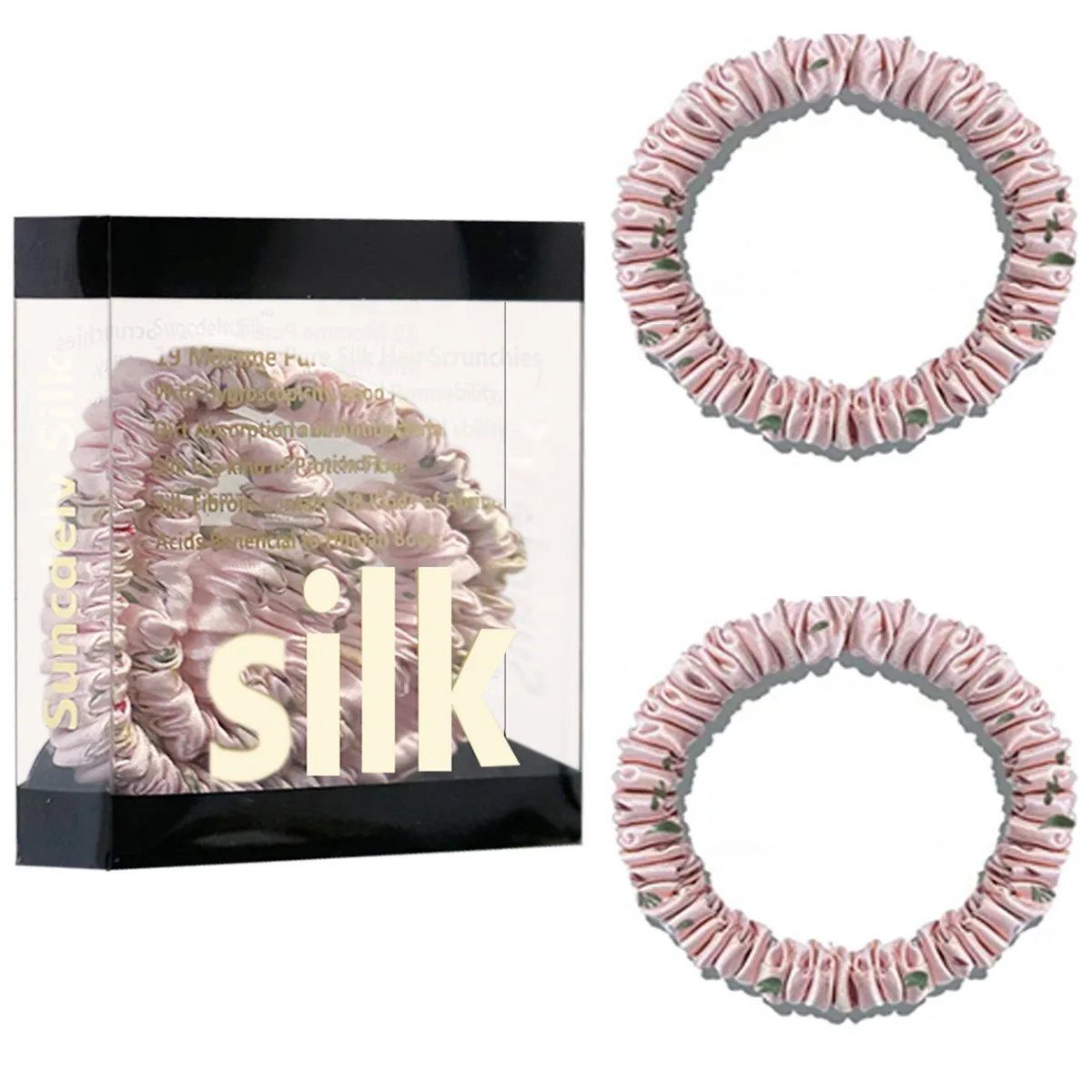 Luxury Mulberry Silk Scrunchies - No-Damage Hair Ties & Sleep Hairbands