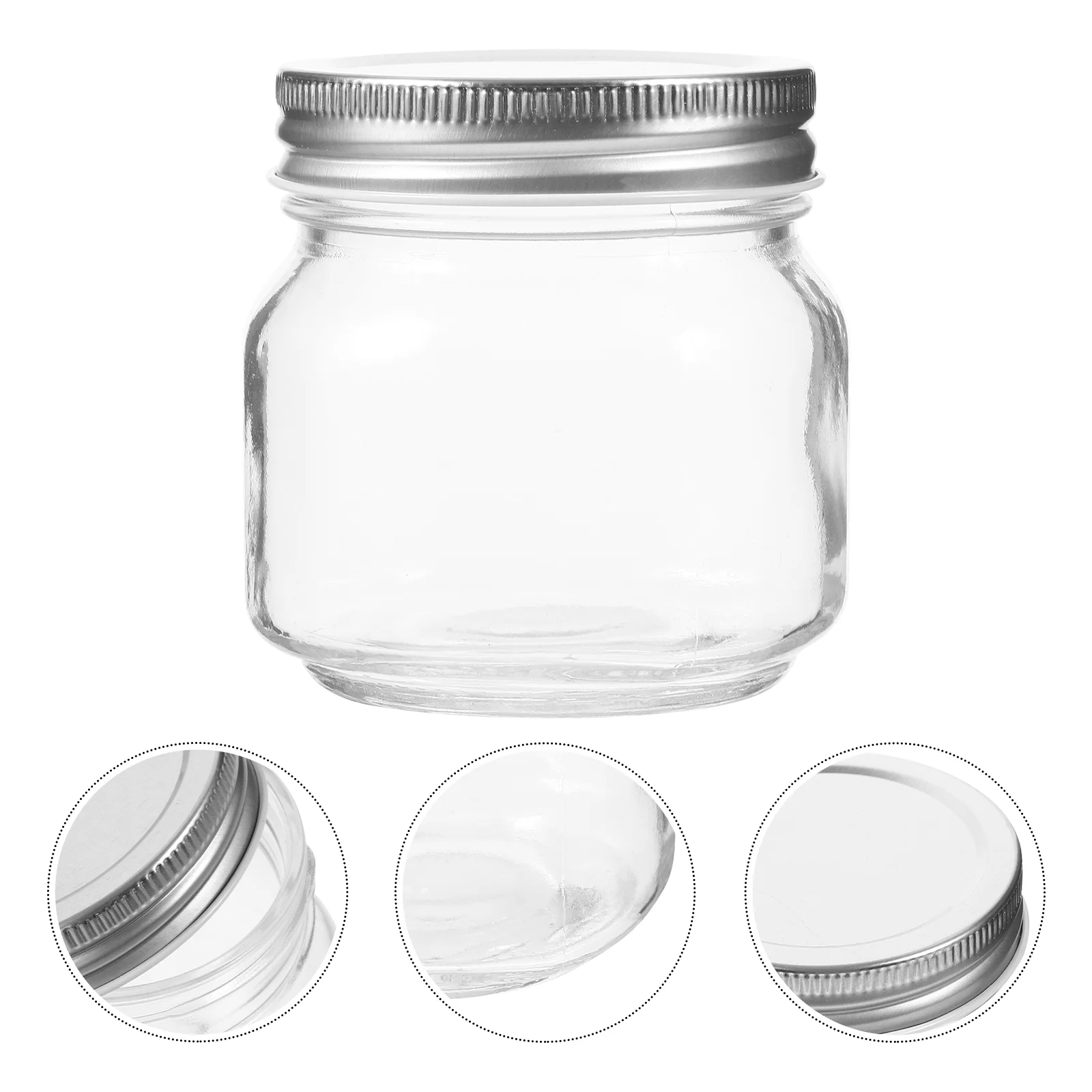 

3pcs Transparent Jars with Lids Honey Containers Jam Sealing Dispenser Bottles