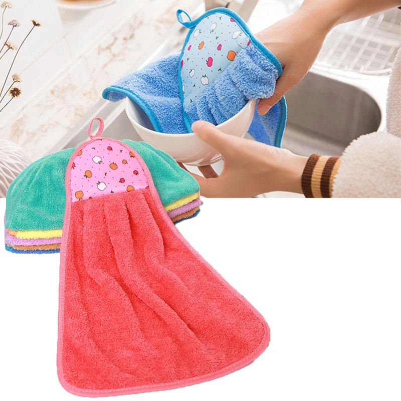 Kitchen Bathroom Hand Towel Accessory Kitchen Towel Velvet Kitchen