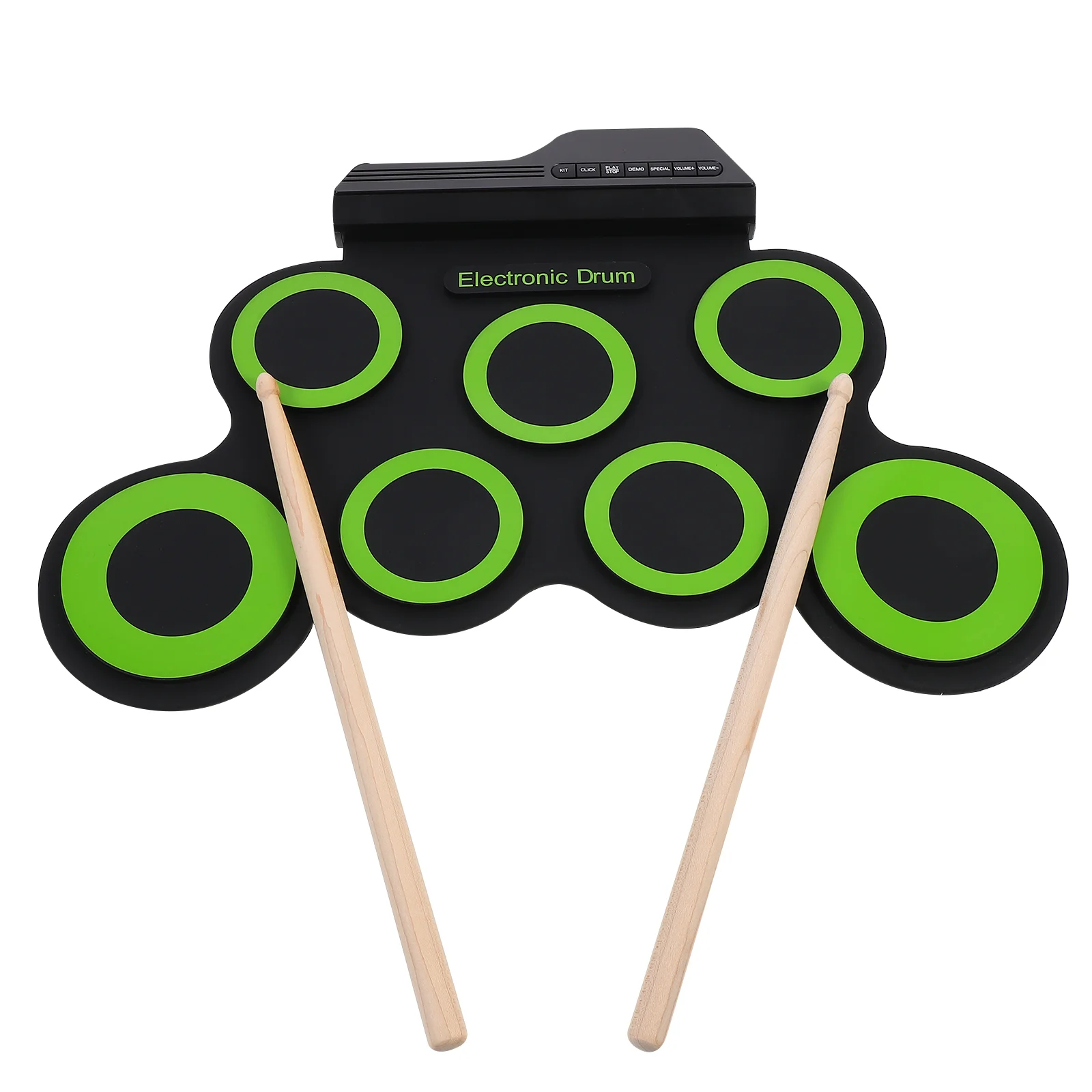 

Портативный барабанный набор, ручной рулон, USB-игрушки, музыкальный инструмент, складной АБС-пластик и электронные компоненты, Электрический детский