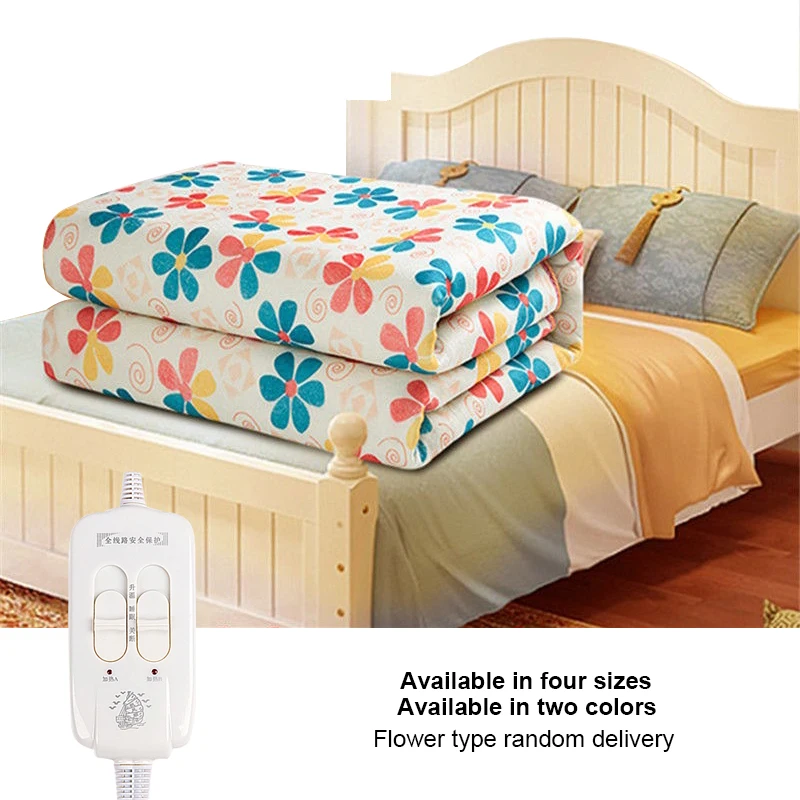 Winter Electric Blanket Warm Heating Mat Pad Throw Over Under Bed Mattress Non Woven Fabric Blanket Adjustable 2 Color 150 180cm