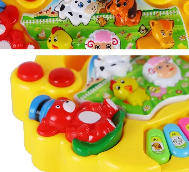 Educational games Kids Baby Musical Toy with Animal Sound Piano Keyboard Electric  for Children Flashing Light  Instrument Gifts 5