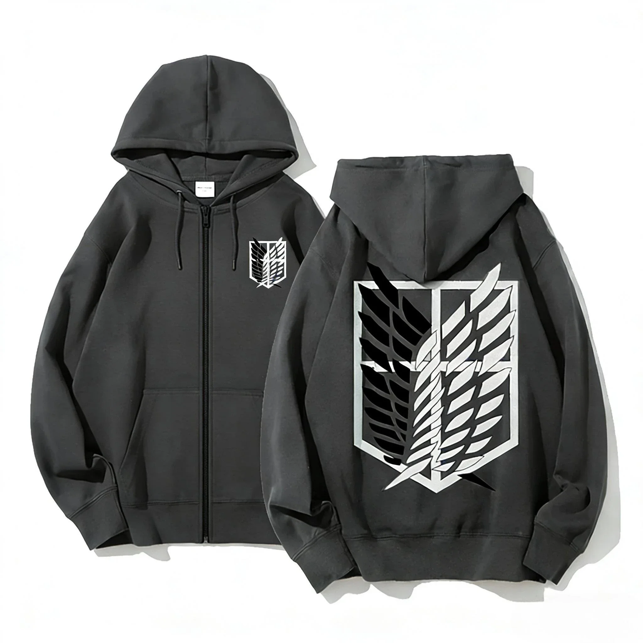 Angriff auf Titan Anime Hoodie Zip Up Sweatshirt Männer Frauen 2026 Neue Lose Casual Streetwear Cosplay Jacke Pullover Langarm