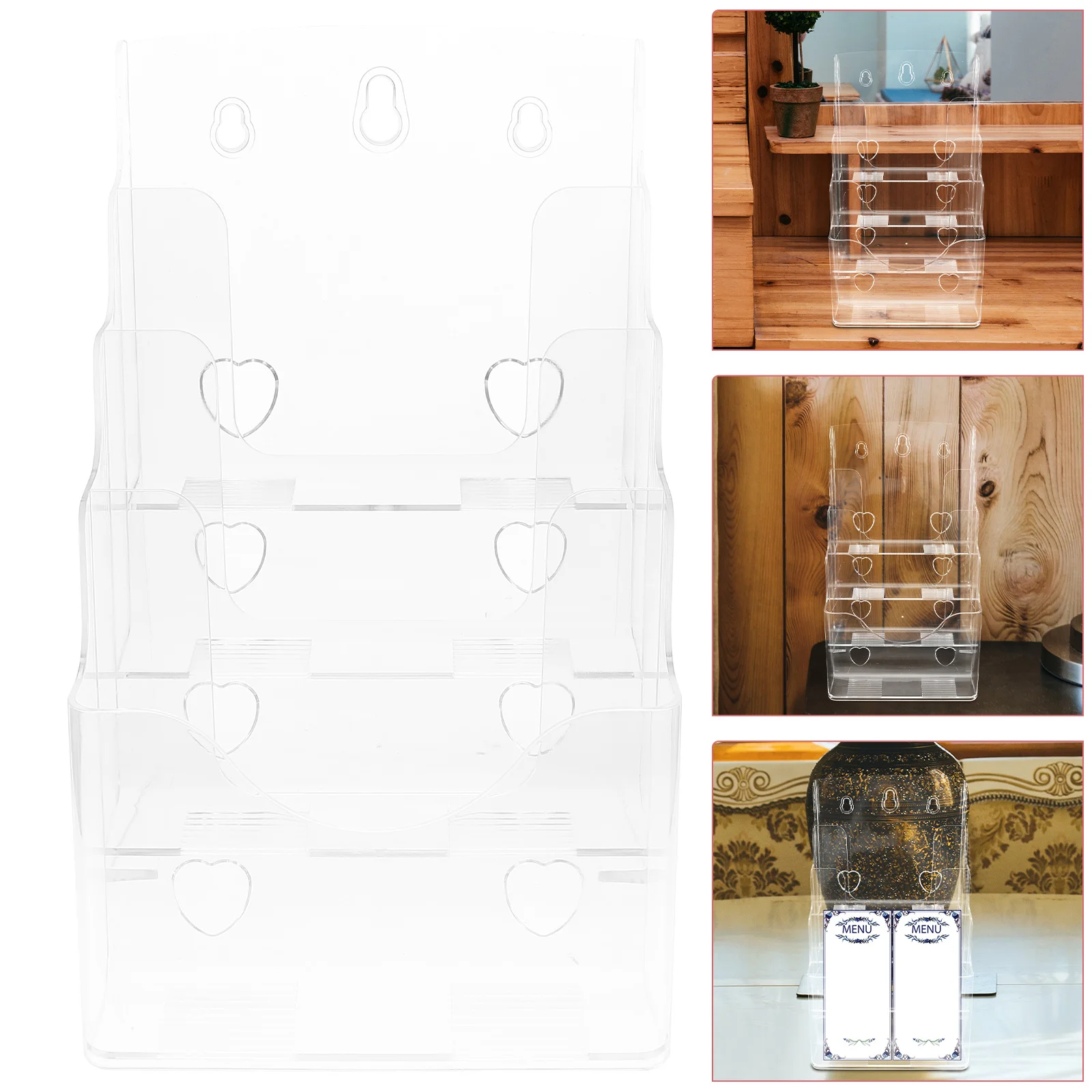 

Office Documents Storage Stand A5 Paper Files Storage Rack Multi-layer Brochure Magazine Display Rack for School Home Office