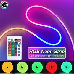 Vibrant RGB Neon LED Strip Lights - USB - Powered, Waterproof, Flexible Decorative Lighting - 4 m (Rgb)