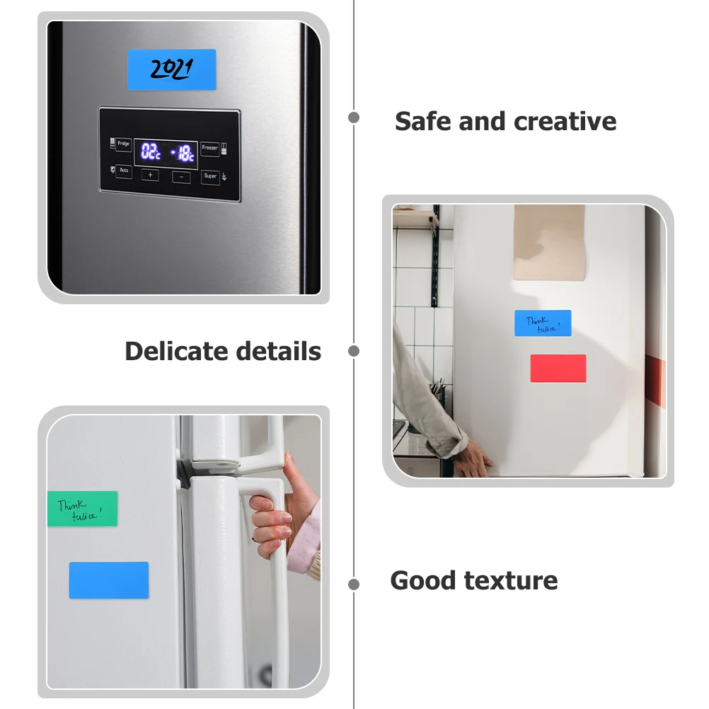 10Pcs Magnet Memo Tags Colored Display Label Fridge Label for Warehouse Classroom Whiteboard