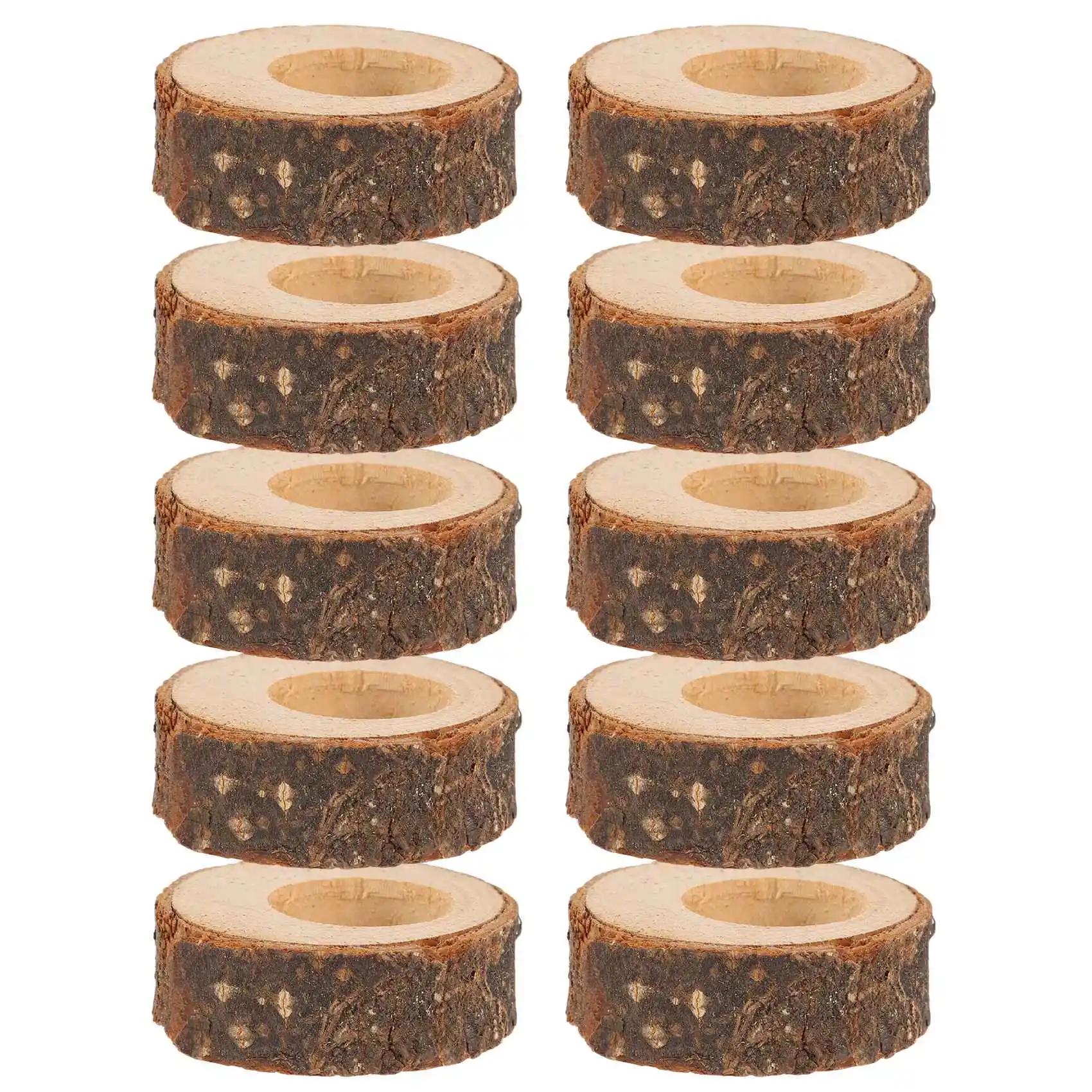 

20 шт., деревянные кольца для салфеток, рождественские кольца для салфеток, круглые декоративные кольца для салфеток, 1,18 дюйма