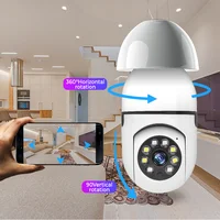 Ampoule intelligente Wifi 5G E27, caméra de surveillance 2MP, vision nocturne, suivi automatique des personnes, protection de la maison intelligente, CCTV 4