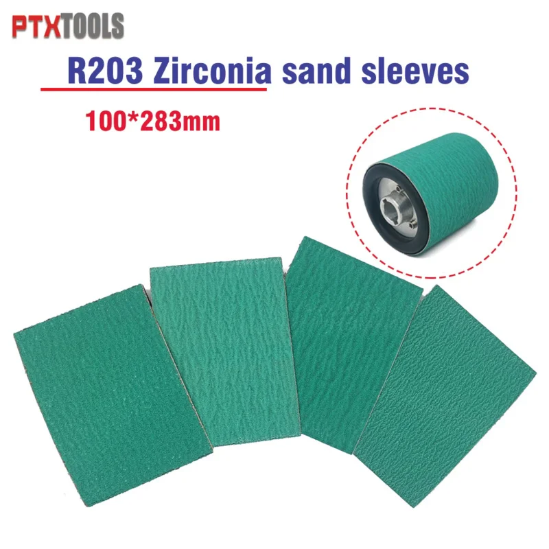 4PCS 100*283MM Sunmight R203 Zirconia Sanding Belt For Metal Abrasive Band Grinder Zirconium Oxide Sanding Sleeves