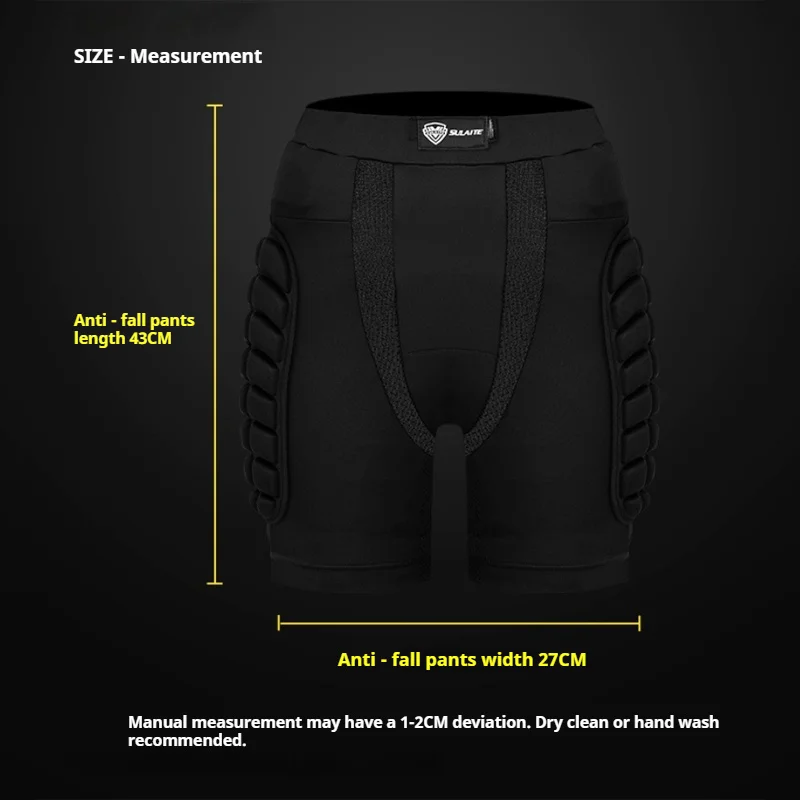 SULAITE 충격 방지 및 내충격성 보호 힙 패드 반바지 (스키, 아이스 스케이팅, 롤러 스케이팅, 야외 스포츠 애호가용)