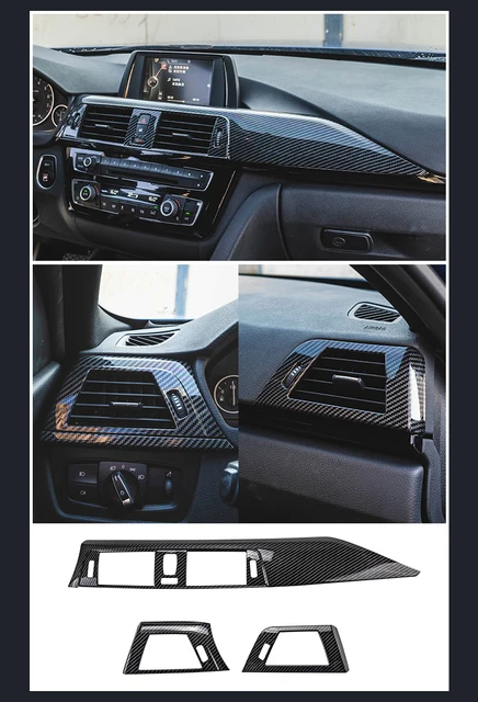 Auto Schalthebel Verkleidung Aufkleber Multimedia Zierleiste  Interieurleisten ABS Umschalttafel kompatibel mit BMW F30 F31 F34 3GT F32  F33 F36