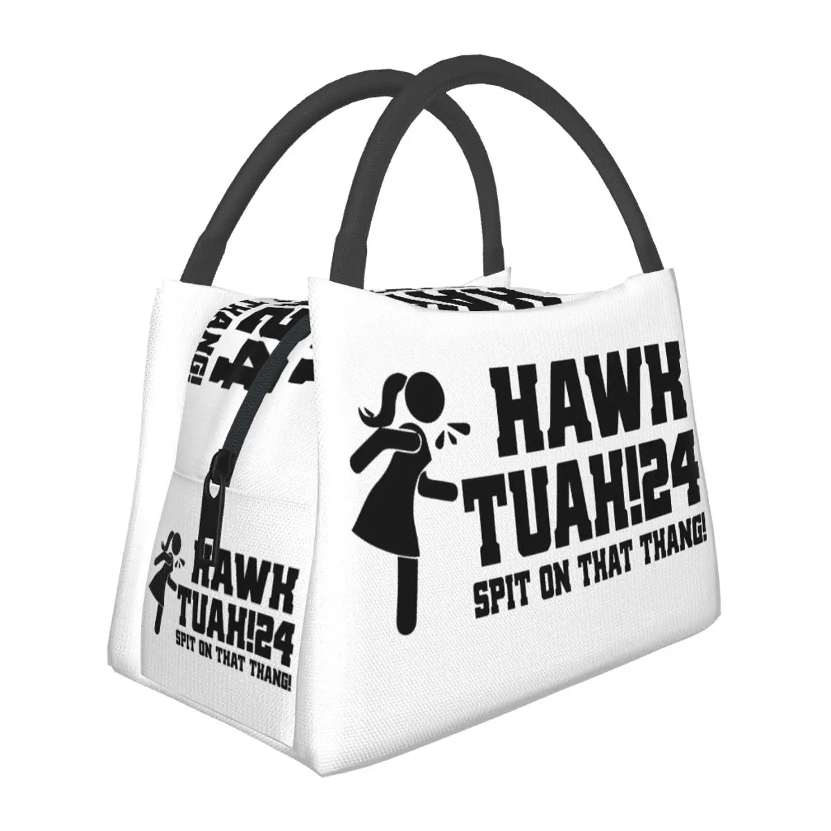 

Hawk Tuah Spit On That Thang 2024 Lunch Boxes Accessories Portable Insulated Canvas Cooler Thermal Food Picnic Tote