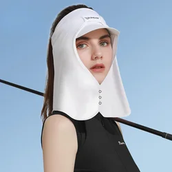 Sunshade Baseball Cap for Women Cycling Face Protector Empty Top Hat Outdoor Sports Sun Hat Neck Cover Scarf Ice Silk Hat Gorras