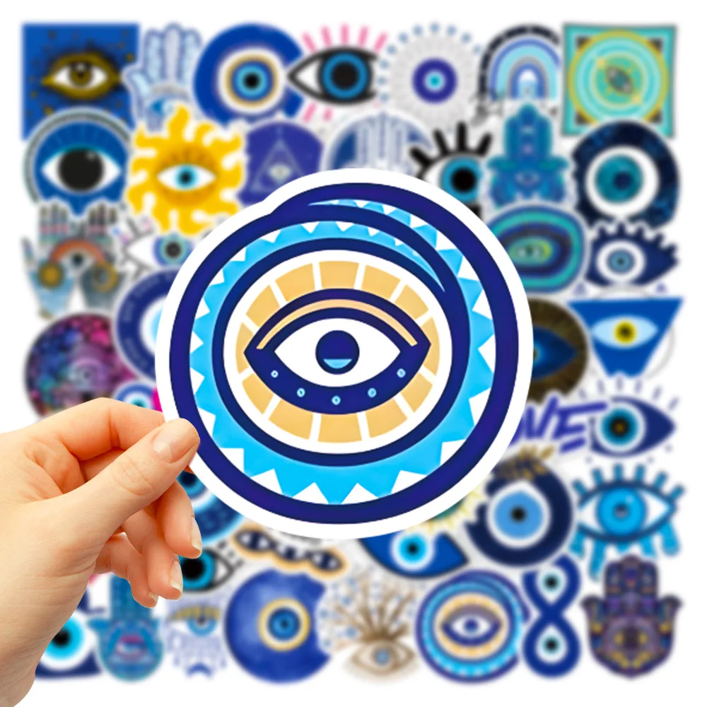 10/30/50PCS Cute Evil Eye Stickers Graffiti Car Guitar Motorcycle