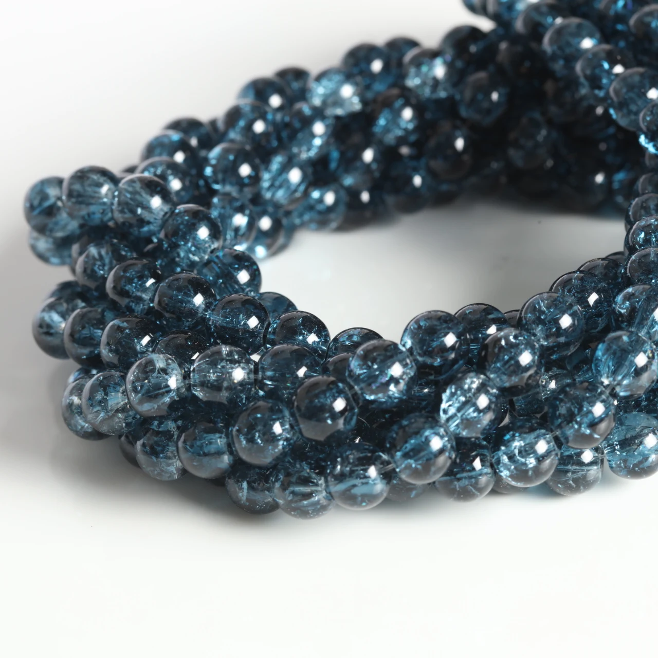Elegant Pink Crackled Glass Beads for Handmade Jewelry Crafts