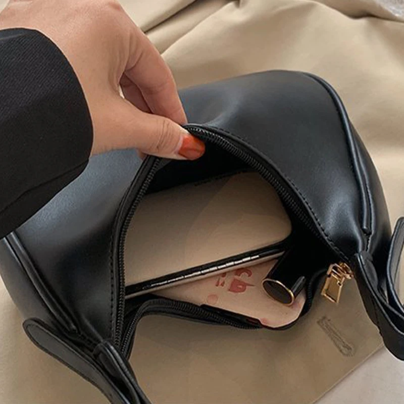 Fashion Shoulder Bags for Women 2023 Casual Crossbody Bags for Women PU Leather Solid Color Simple Handbags Women'S Bag