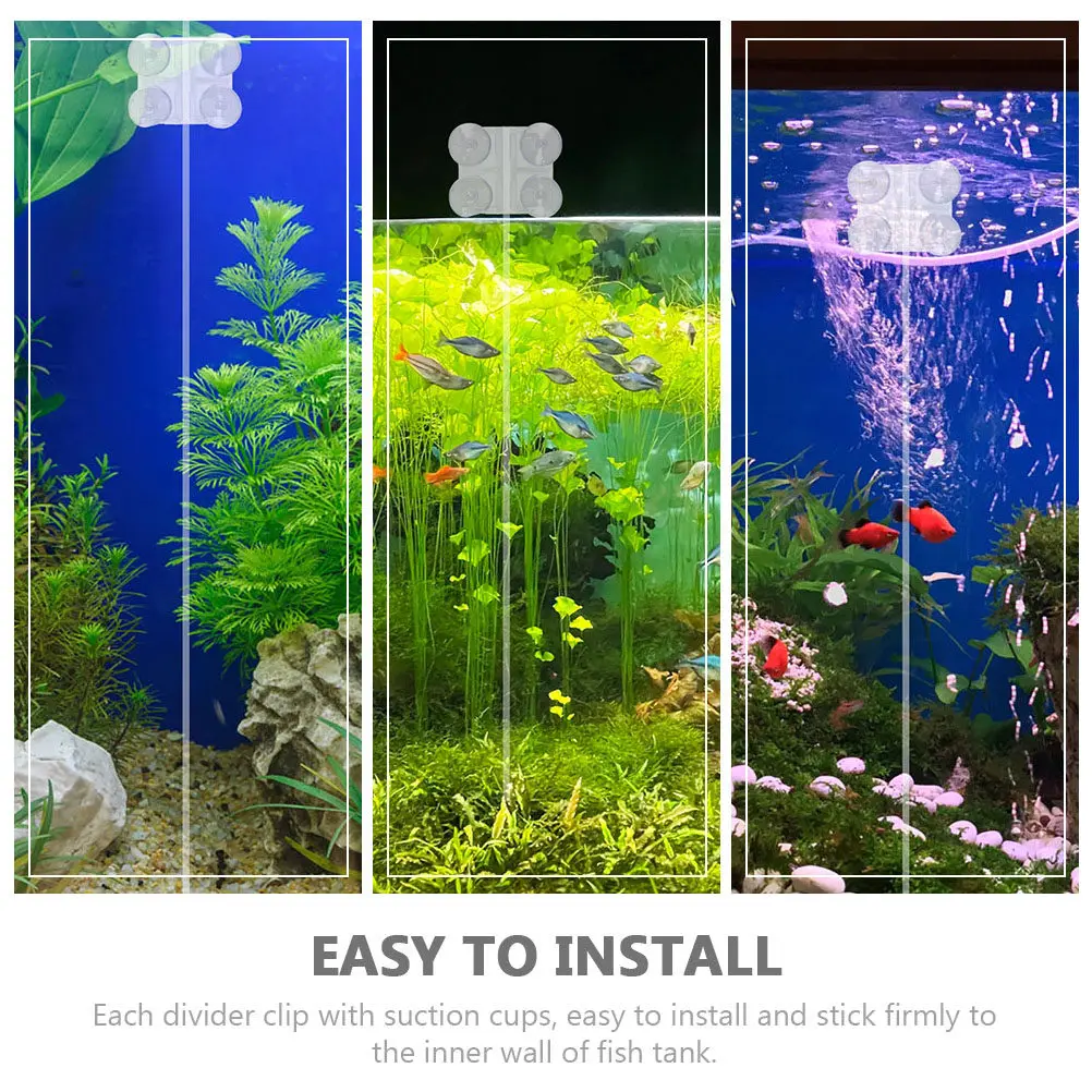 프리미엄 아크릴 어항 분리판 클립, 고하중 지지력 및 간편 설치 흡착 기능 포함