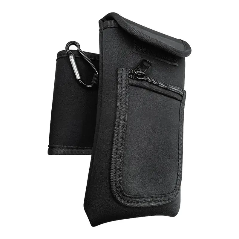 Water Bottle Bag Portable Gym Bottle Pouch with Phone Holder Attaches Magnetically To Metal Exercise Equipment Within Reach 2