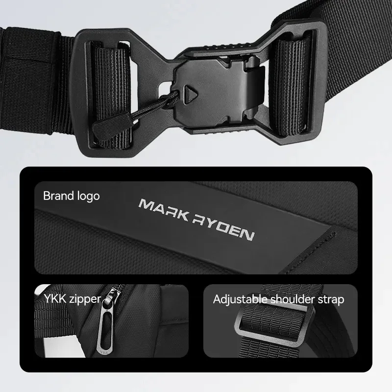 Men's Chest Bag Business Leisure Multifunctional Sports Cycling Crossbody Bag