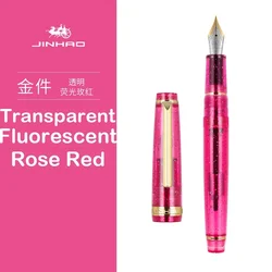 Elegant JINHAO 82 Colorful Fountain Pen - Versatile Ink Pen for Office & School Supplies (Clear Rose Red)